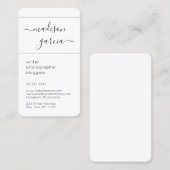 Elegant Moderne Minimale Manuscript Calligrafie Ve Visitekaartje (Voorkant / Achterkant)