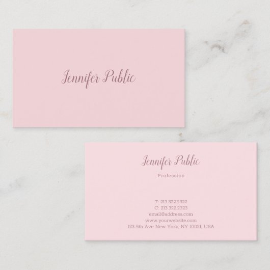 Elegant Moderne Minimale Sjabloon Professional Visitekaartje (Voorkant / Achterkant)