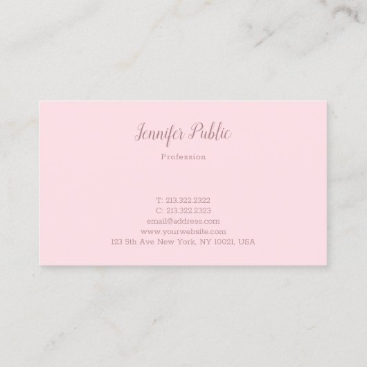 Elegant Moderne Minimale Sjabloon Professional Visitekaartje (Achterkant)