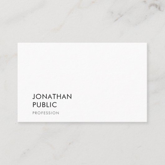 Elegant Moderne Minimale Sjabloon Professional Visitekaartje (Voorkant)