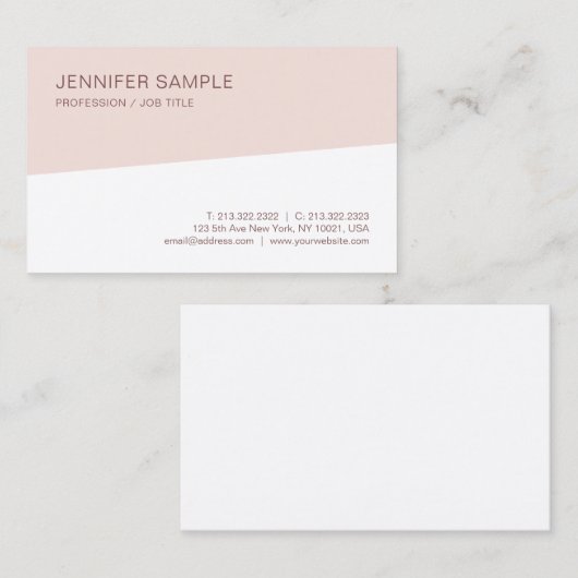 Elegant Moderne Minimale Sjabloon Professional Visitekaartje (Voorkant / Achterkant)