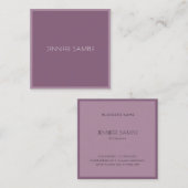 Elegant Moderne Minimalistische Luxe Sjabloon Top Vierkante Visitekaartje (Voorkant / Achterkant)