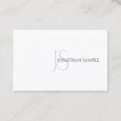 Elegant Moderne Minimalistische Monogrammen Sjablo Visitekaartje (Voorkant)