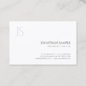 Elegant Moderne Minimalistische Monogrammen Sjablo Visitekaartje (Achterkant)