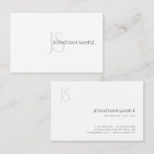Elegant Moderne Minimalistische Monogrammen Sjablo Visitekaartje (Voorkant / Achterkant)