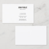 Elegant Moderne Minimalistische Professionele Klei Visitekaartje (Voorkant / Achterkant)