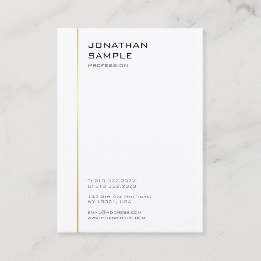 Elegant Moderne Minimalistische Professionele Sjab Visitekaartje (Voorkant)