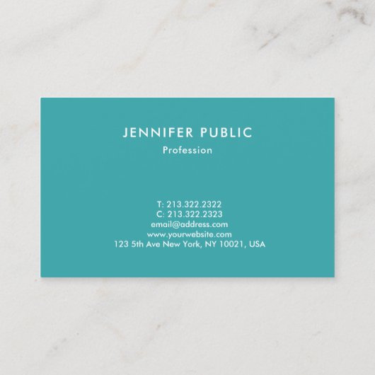 Elegant Moderne Minimalistische Sjabloon Trend Col Visitekaartje (Achterkant)