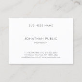 Elegant Moderne Minimalistische Trendy Simple Plai Visitekaartje (Achterkant)