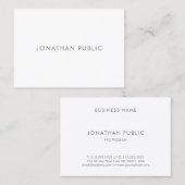 Elegant Moderne Minimalistische Trendy Simple Plai Visitekaartje (Voorkant / Achterkant)