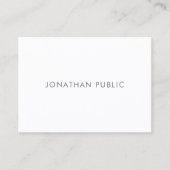 Elegant Moderne Minimalistische Trendy Simple Plai Visitekaartje (Voorkant)