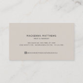 Elegant Moderne Persoonlijke benaming Beige Hair S Visitekaartje (Achterkant)