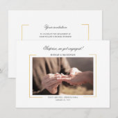 Elegant Moderne Photo Engagement Party Kaart (Voorkant / Achterkant)