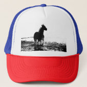 Elegant Moderne Pop Art Running Horse Sjabloon Trucker Pet (Voorkant)