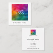 Elegant Moderne Professioneel Uw Bedrijfs Logo hie Vierkante Visitekaartje (Voorkant / Achterkant)