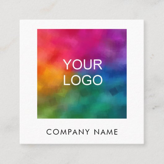 Elegant Moderne Professioneel Uw Bedrijfs Logo hie Vierkante Visitekaartje (Voorkant)