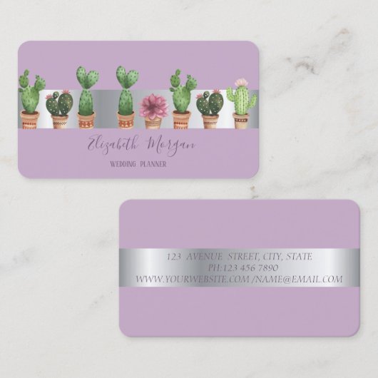 Elegant moderne professionele cactus visitekaartje (Voorkant / Achterkant)