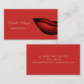 Elegant moderne, professionele rode lippen visitekaartje (Voorkant / Achterkant)