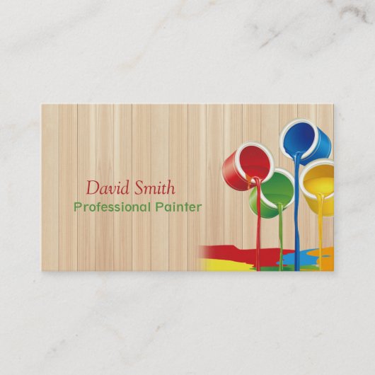 Elegant moderne professionele schilder visitekaartje (Voorkant)