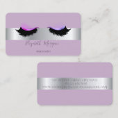 Elegant moderne, professionele, zilveren faux-as visitekaartje (Voorkant / Achterkant)