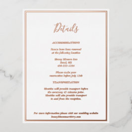 Elegant Moderne Roos Gold Enclosure Kaart