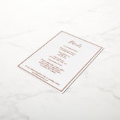 Elegant Moderne Roos Gold Enclosure Kaart (Gedraaid)