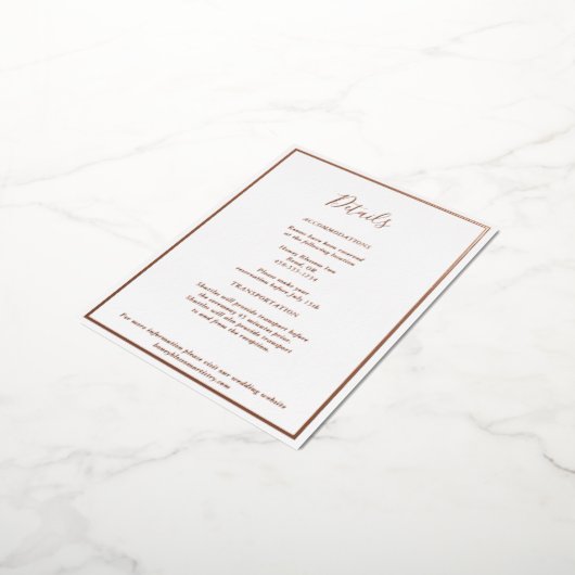 Elegant Moderne Roos Gold Enclosure Kaart (Gedraaid)