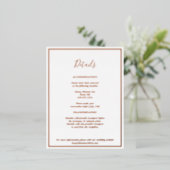 Elegant Moderne Roos Gold Enclosure Kaart (Staand Voorkant)