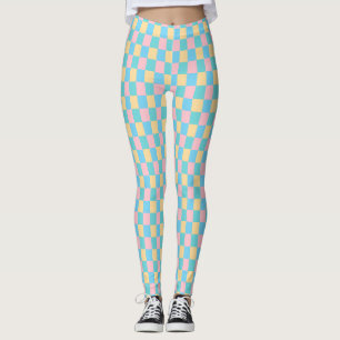 Elegant moderne roze blauwe groene Sjabloon Leggings