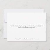 Elegant moderne roze gouden glinsterend script bedankkaart (Achterkant)