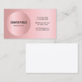 Elegant moderne roze roze roze goudSjabloon Visitekaartje (Voorkant / Achterkant)