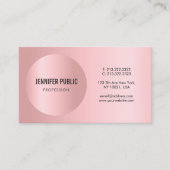 Elegant moderne roze roze roze goudSjabloon Visitekaartje (Voorkant)