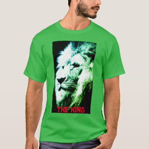 Elegant moderne Shamrock Green Pop Art Lion Mannen T-shirt