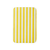 Elegant Moderne Sjabloon Geel Wit Striped Badmat (Voorkant Verticaal)