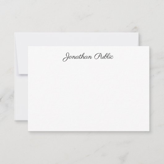 Elegant Moderne Sjabloon van de Naam van het Manus (Voorkant)