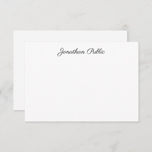 Elegant Moderne Sjabloon van de Naam van het Manus (Voorkant / Achterkant)