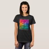 Elegant Moderne Sjabloon Voeg toe uploadt Fotovrou T-shirt (Voorkant volledig)