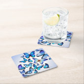 Elegant moderne, stijlvolle landblauwe vlinders kartonnen onderzetters (Insitu)