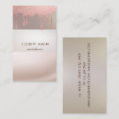 Elegant moderne streep, glazige druppels visitekaartje (Voorkant / Achterkant)