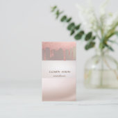 Elegant moderne streep, glazige druppels visitekaartje (Staand voorkant)