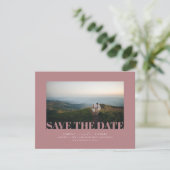 Elegant Moderne Stusty Roze Sparen de Foto van de  Save The Date (Staand voorkant)