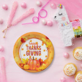 Elegant Moderne Thanksgiving Populair Papieren Bordje (Feest)