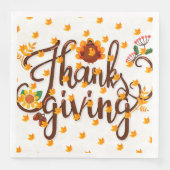 Elegant Moderne Thanksgiving Populair Servet (Voorkant)
