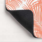 Elegant moderne tropische koraalpalm muismat (Hoek)