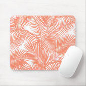 Elegant moderne tropische koraalpalm muismat (Met muis)