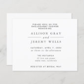 Elegant Moderne Verloving Shower-uitnodiging (Voorkant / Achterkant)