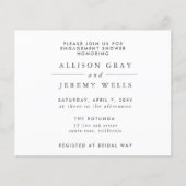 Elegant Moderne Verloving Shower-uitnodiging (Voorkant)