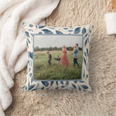 Elegant Moderne Waterverf blauw aangepaste foto Kussen (Deken)