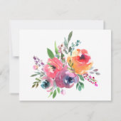 Elegant Moderne Waterverf Floral Script Name Notitiekaartje (Achterkant)