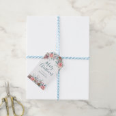 Elegant Moderne Waterverf Kerstmis Cadeaulabel (Met Touw)